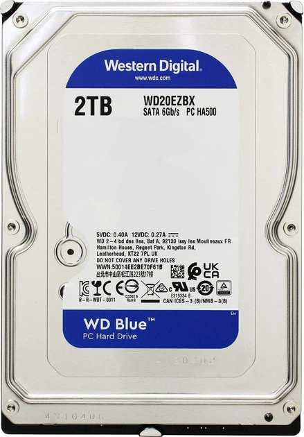 Жесткий диск Western Digital Blue 2TB 7200rpm 256MB WD20EZBX 3.5
