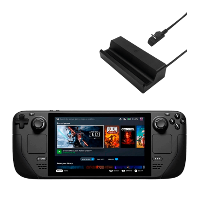 Набор Консоль Valve Steam Deck OLED 512GB Black + Док-Станция Dock