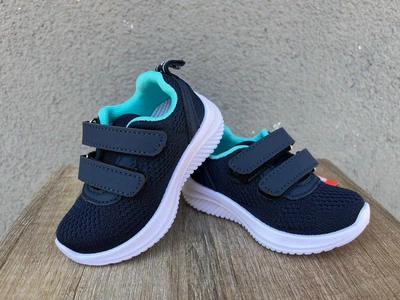 Дитячі кросівки для хлопчика сітка Apawwa navy-blue 22 р, темно