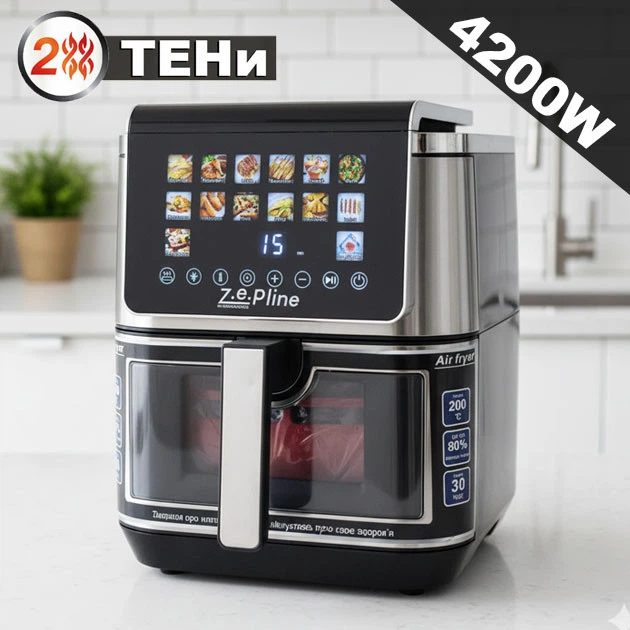 Многофункциональный аэрогриль на 13 литров для кухни с сенсорным