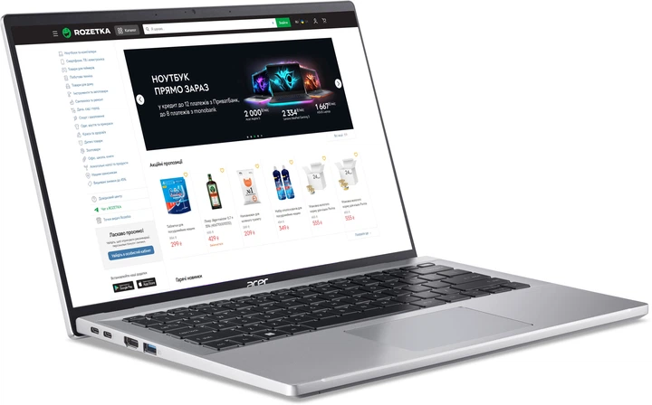 Ноутбук Acer Swift Go 14 SFG14-71-530S (NX.KMZEU.006) Pure Silver