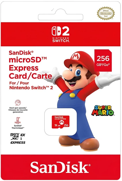 Карта памяти SanDisk Nintendo Switch microSD Express card 256 GB