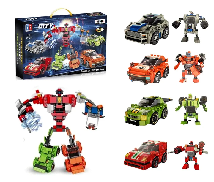 Конструктор Great Friend Трансформер 4в1 City, 481 деталь 123-457