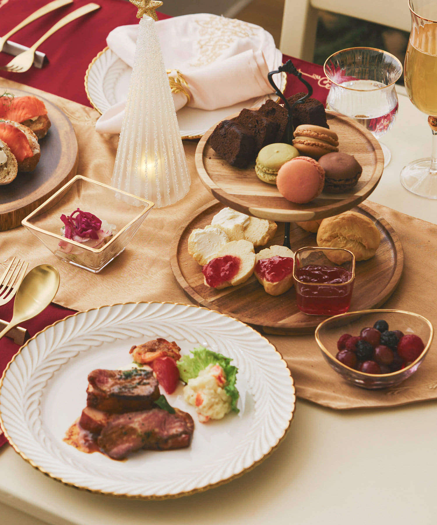 2段ウッドケーキスタンド／Christmas Dinner | salut!(サリュ)ライフ