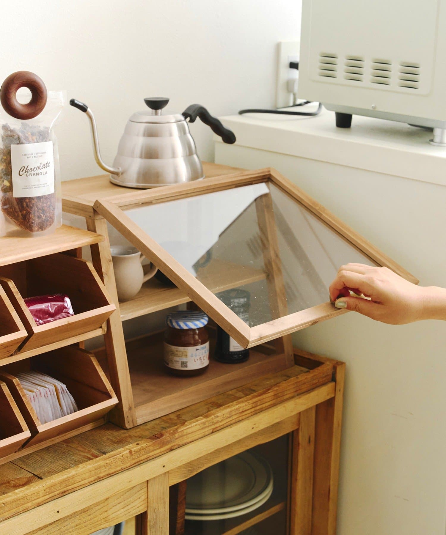 ガラスディスプレイキャビネット／パンとコーヒー | salut!(サリュ