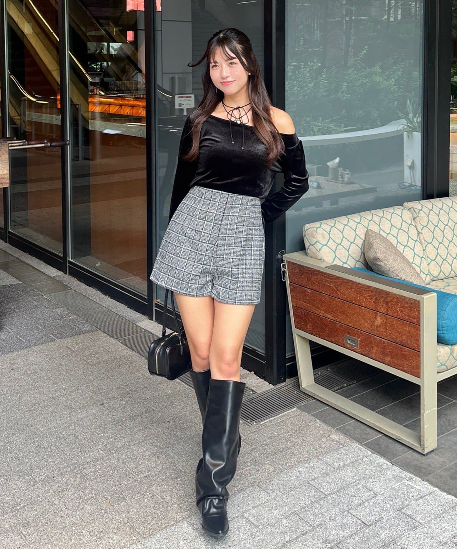 Tweed Collection】チェックショートパンツ | Remind me and forever