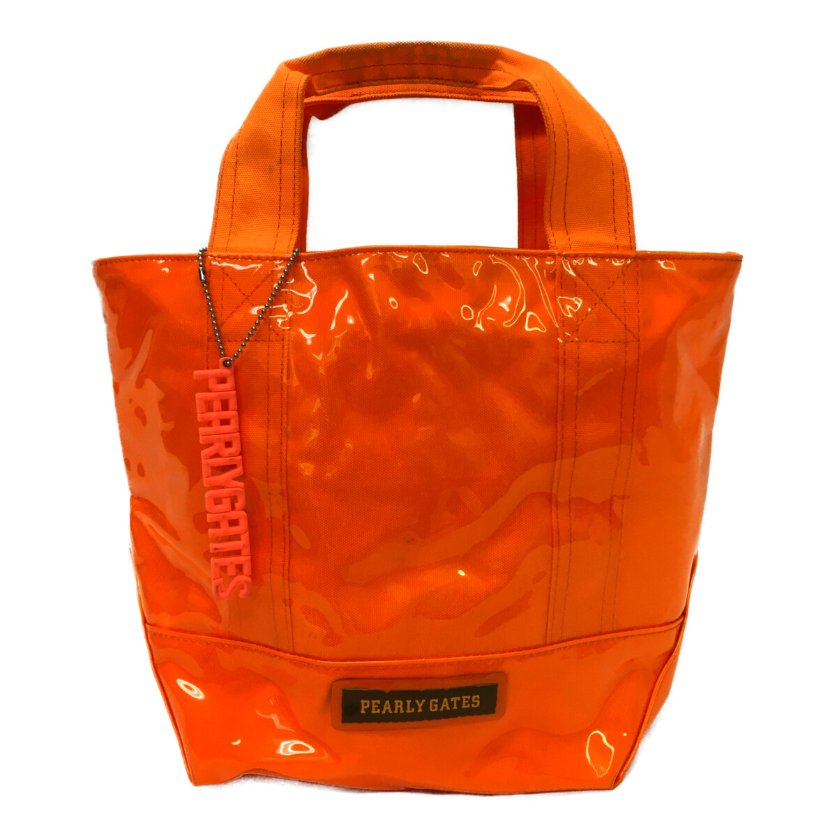 中古 パーリーゲイツ PEARLY GATES カートバッグ オレンジ ラウンド