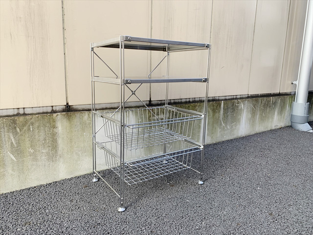 東京大田区で無印良品のステンレスユニットシェルフを買取し販売中