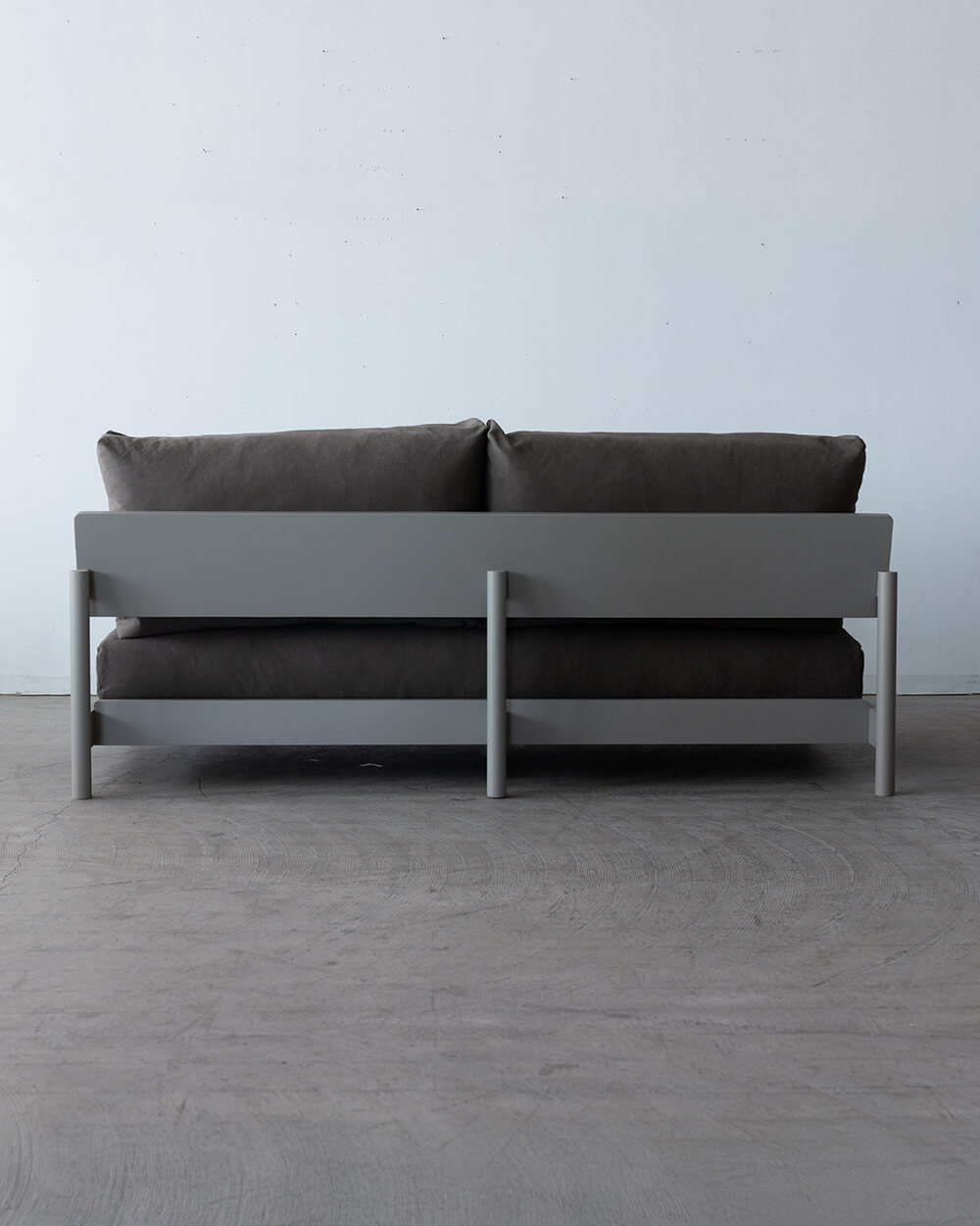 廃盤特価］3Pソファ レナ ウォールナット無垢材 / ビーチ無垢材（LGY色