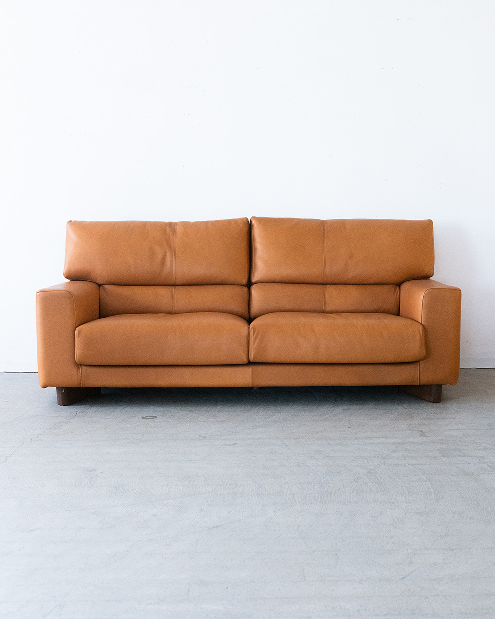 ロゴス ソファ204 ブナ材/ウレタン 本革BR(アニリン仕上げ) | cocochi