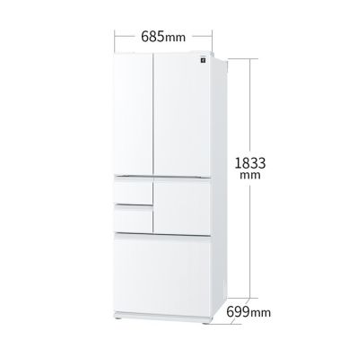 シャープ公式通販】 プラズマクラスター搭載フレンチドア冷蔵庫