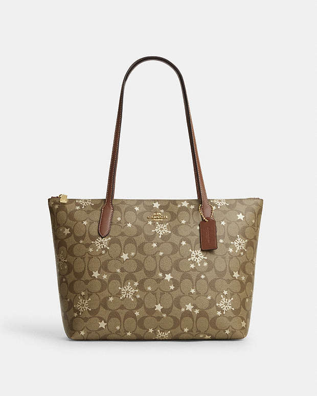 公式】コーチアウトレット | ジップ トップ トート・シグネチャー