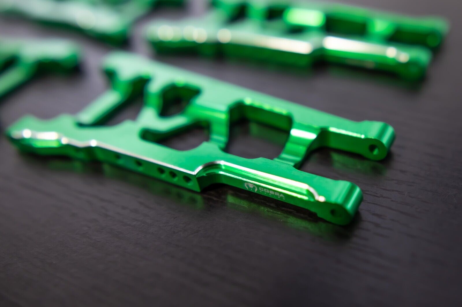 CR (F + R) Green Aluminum A-Arms For Traxxas Slash 4x4, Rustler
