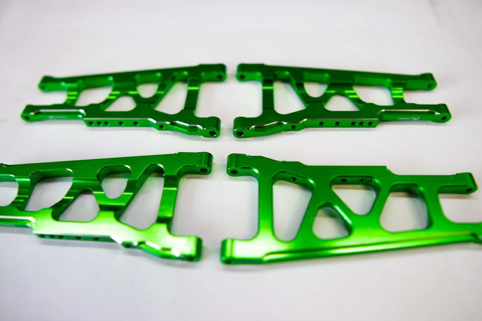 CR (F + R) Green Aluminum A-Arms For Traxxas Slash 4x4, Rustler