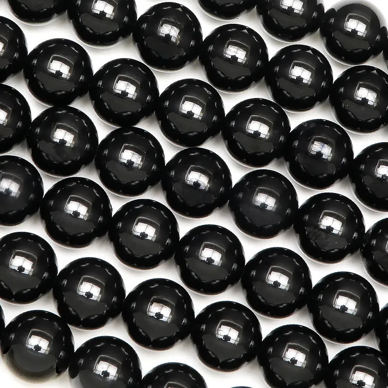 ブラックスピネル 丸玉 6mm【1連販売】 | 天然石専門店カラフルビーズ