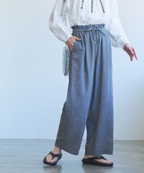 カラフルサッカーイージーワイドパンツ