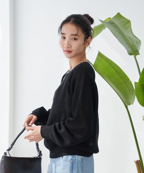 シアー ダンボールライク ニット