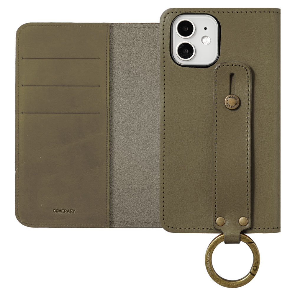 本革 栃木レザー カード収納 ハンドベルト付き 手帳型ケース – COVERARY