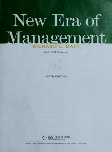 New era of management by Richard L. Daft | Open Library