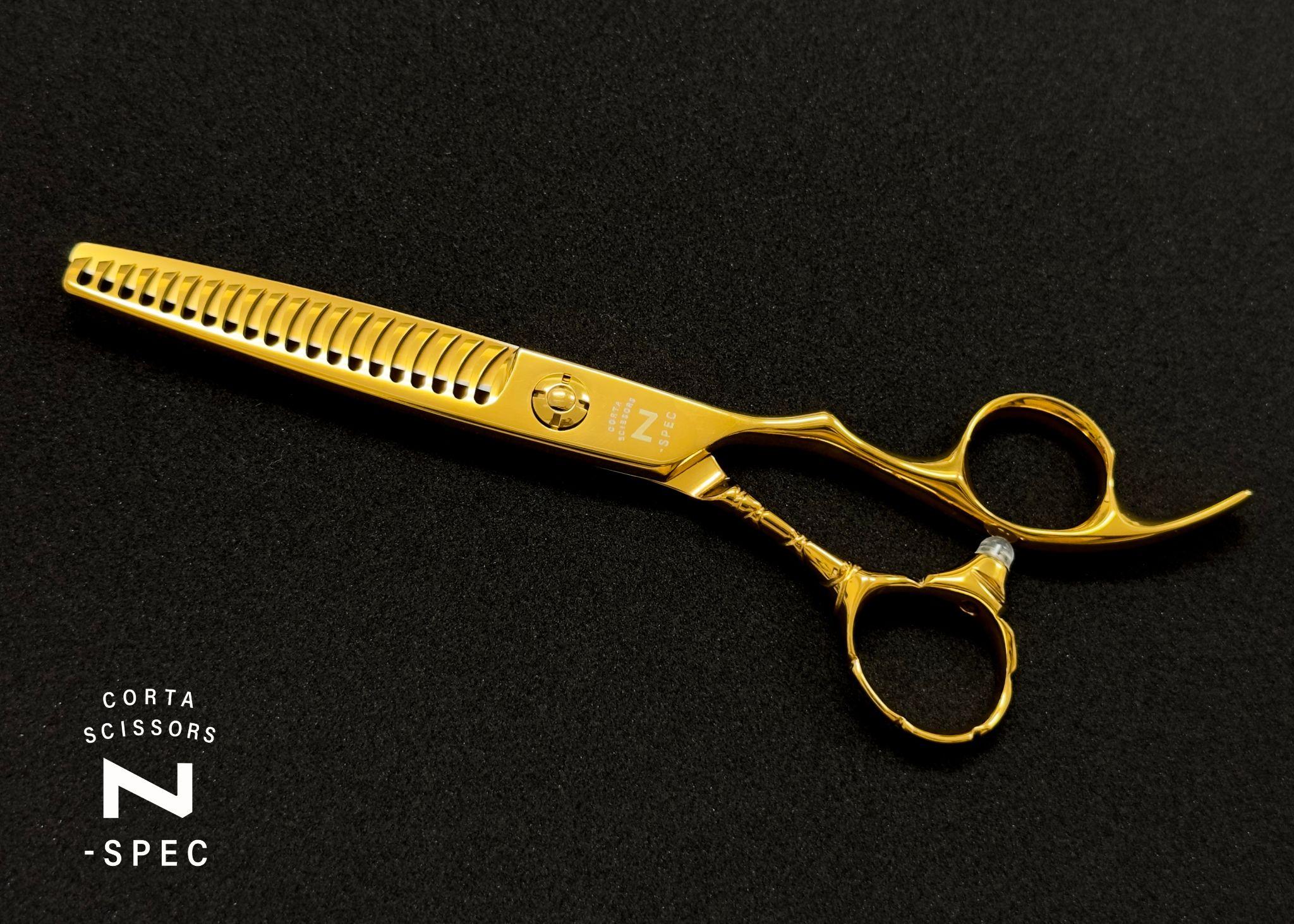 ヘブンスシザー ダマスカス鋼 ドライカットシザー ゴールド