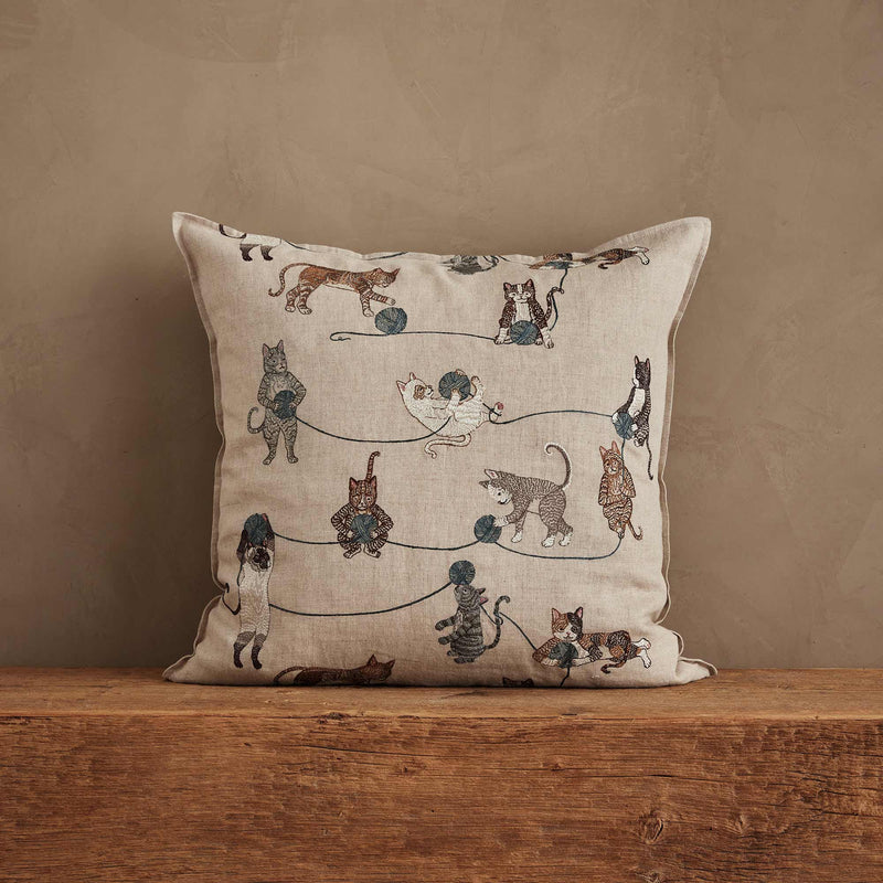 Playful Cats Pillow | Coral & Tusk