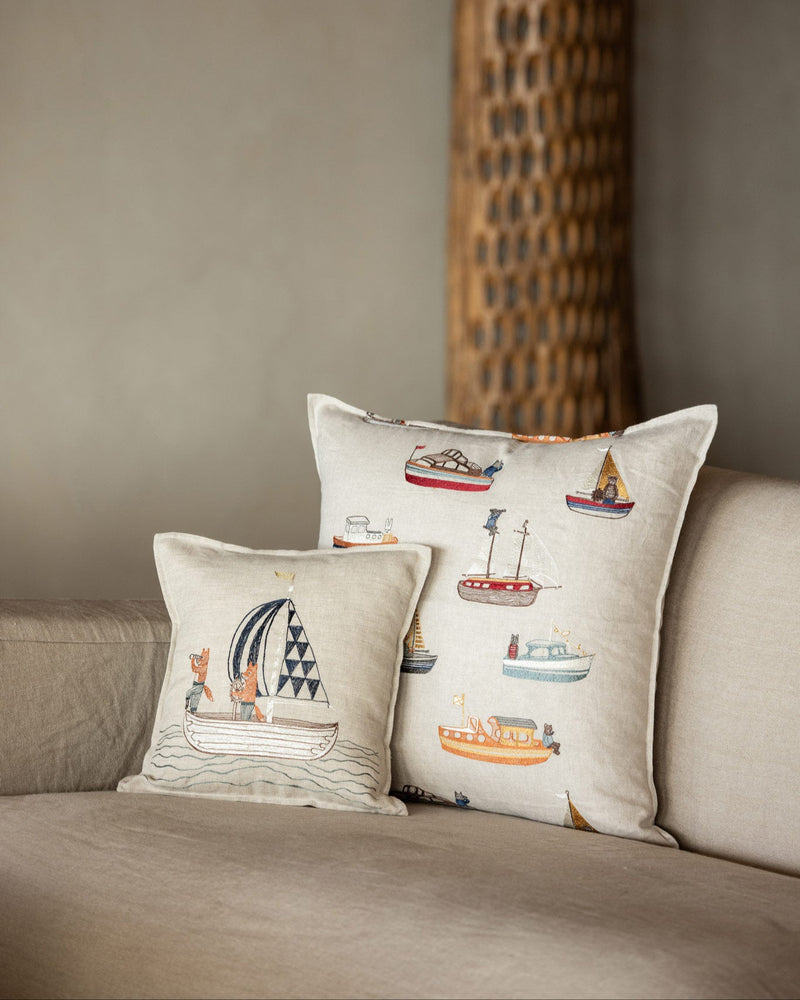 Sailing Foxes Pillow | Coral & Tusk