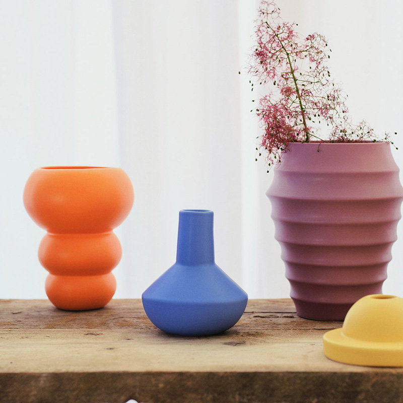 TCS ファミリー オブ ベース スフィア ボトル フラワーベース ブルー