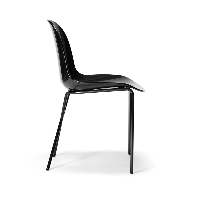 TCS クロスレッグ サイドチェア グロス ブラック｜5%point | THE