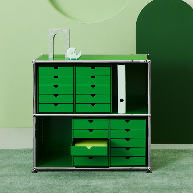 USM（ユーエスエム）イノス ボックスセット 5ドロワー USMグリーン