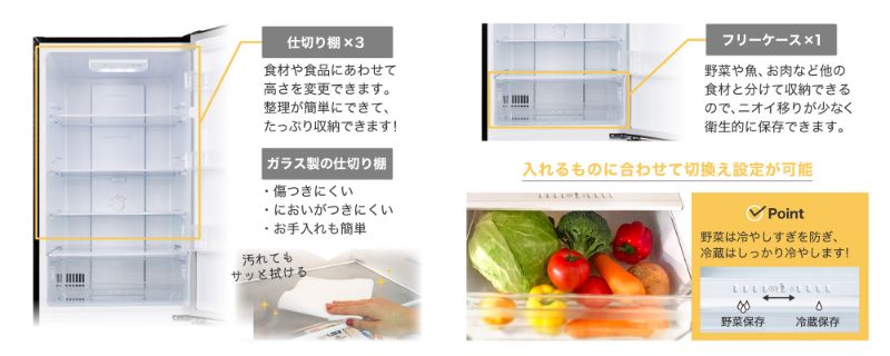 幅54.5cmのスリムサイズ冷凍冷蔵庫231Lがリニューアルして再登場