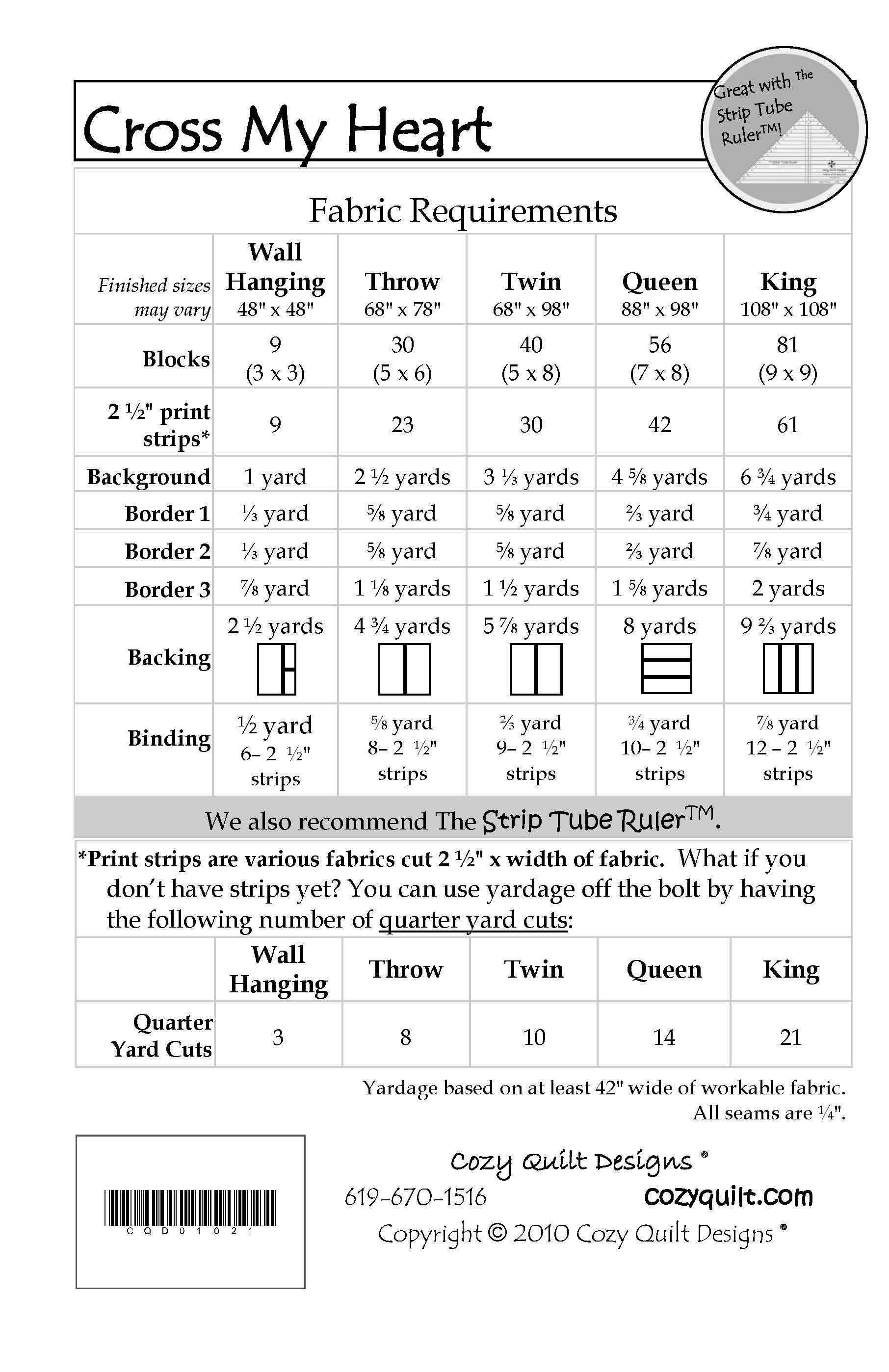 Cross My Heart – CozyQuilt.com