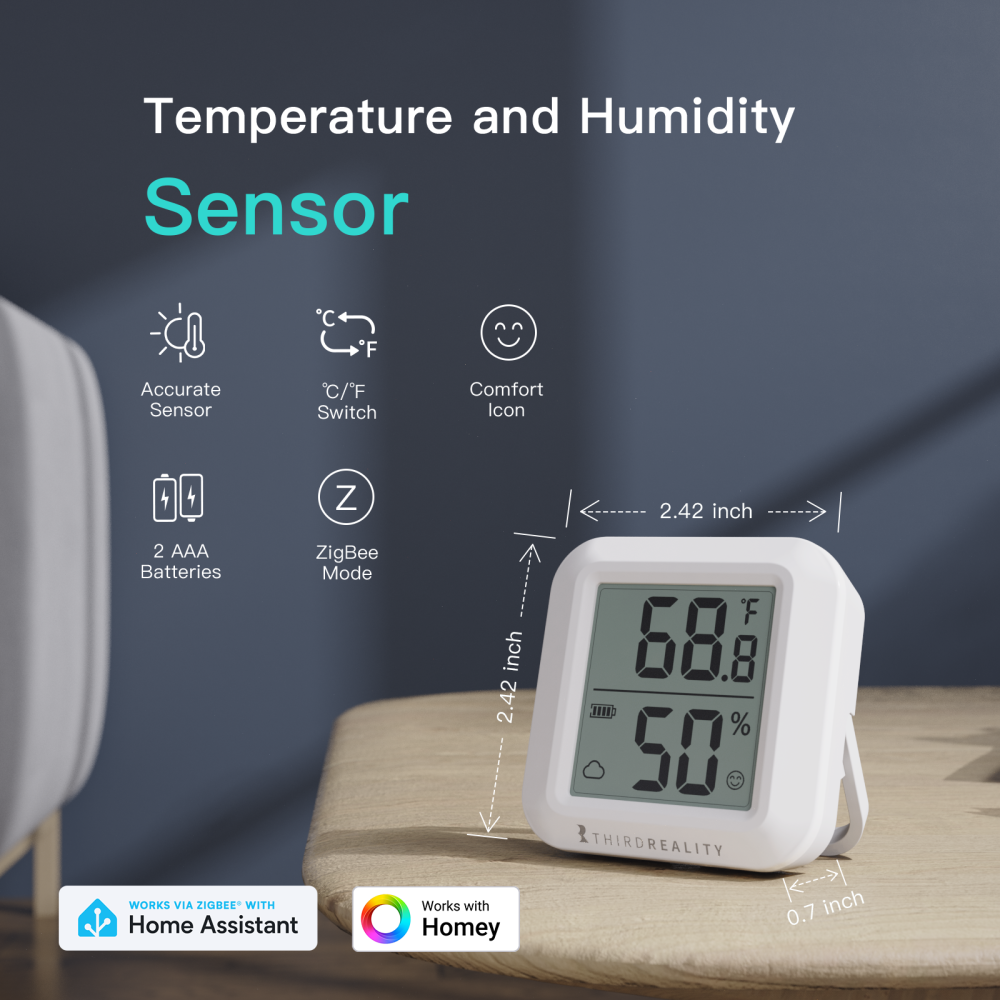 ThirdReality Temperature and Humidity Sensor - CloudFree