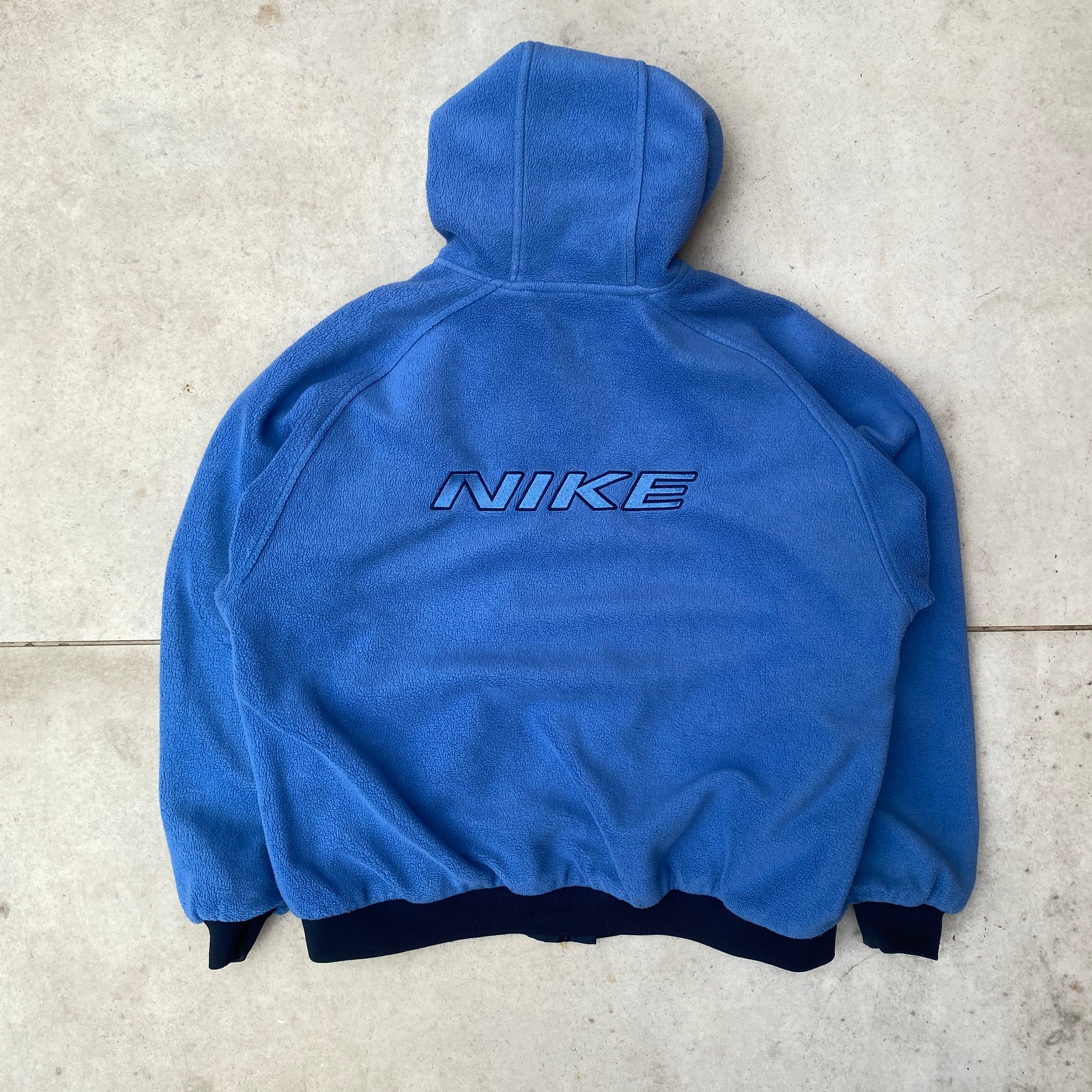 90s Nike Reversible Fleece Coat Jacket Blue Medium – Clout Closet
