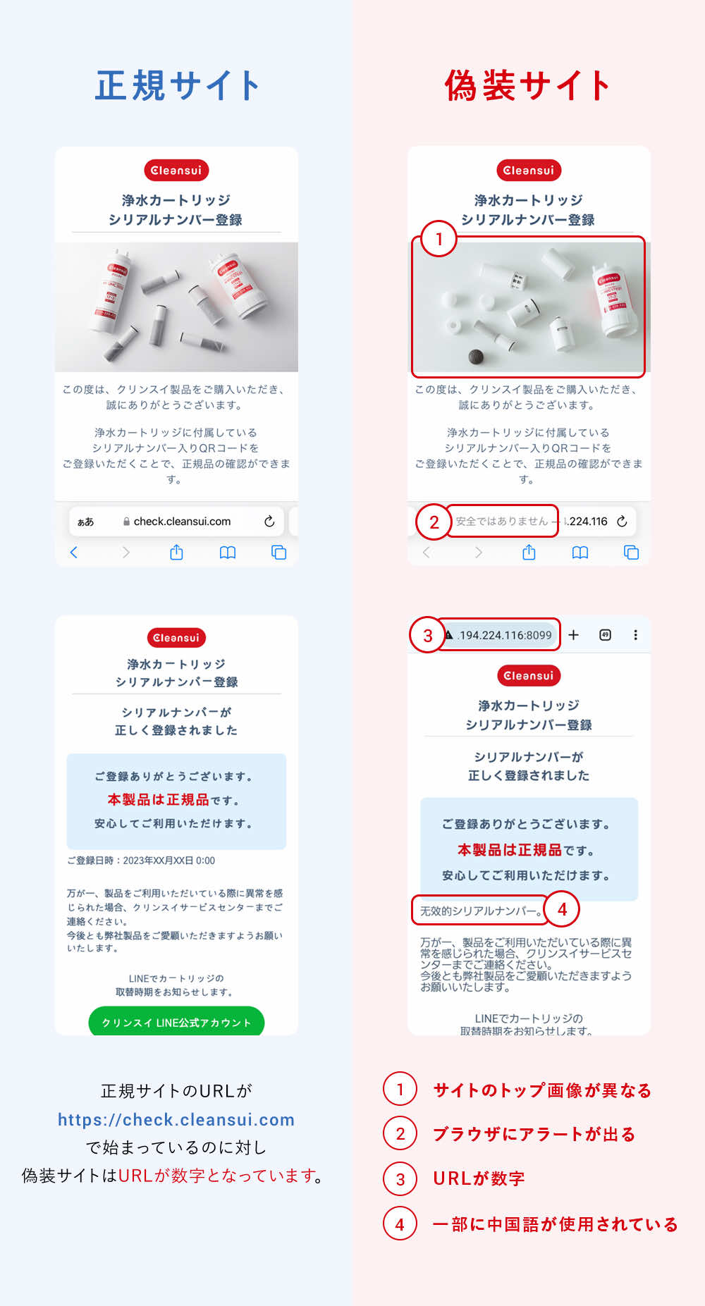 クリンスイの模倣品製品にご注意ください クリンスイ浄水カートリッジ