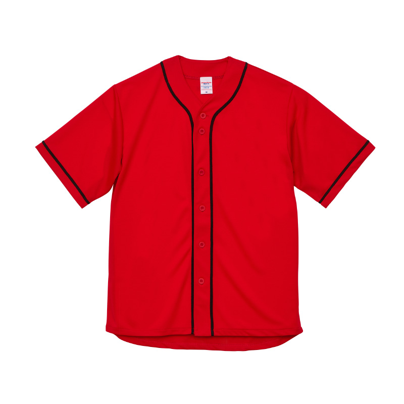 レッドブラックベースボールシャツ/野球ユニフォーム風クラスTシャツ