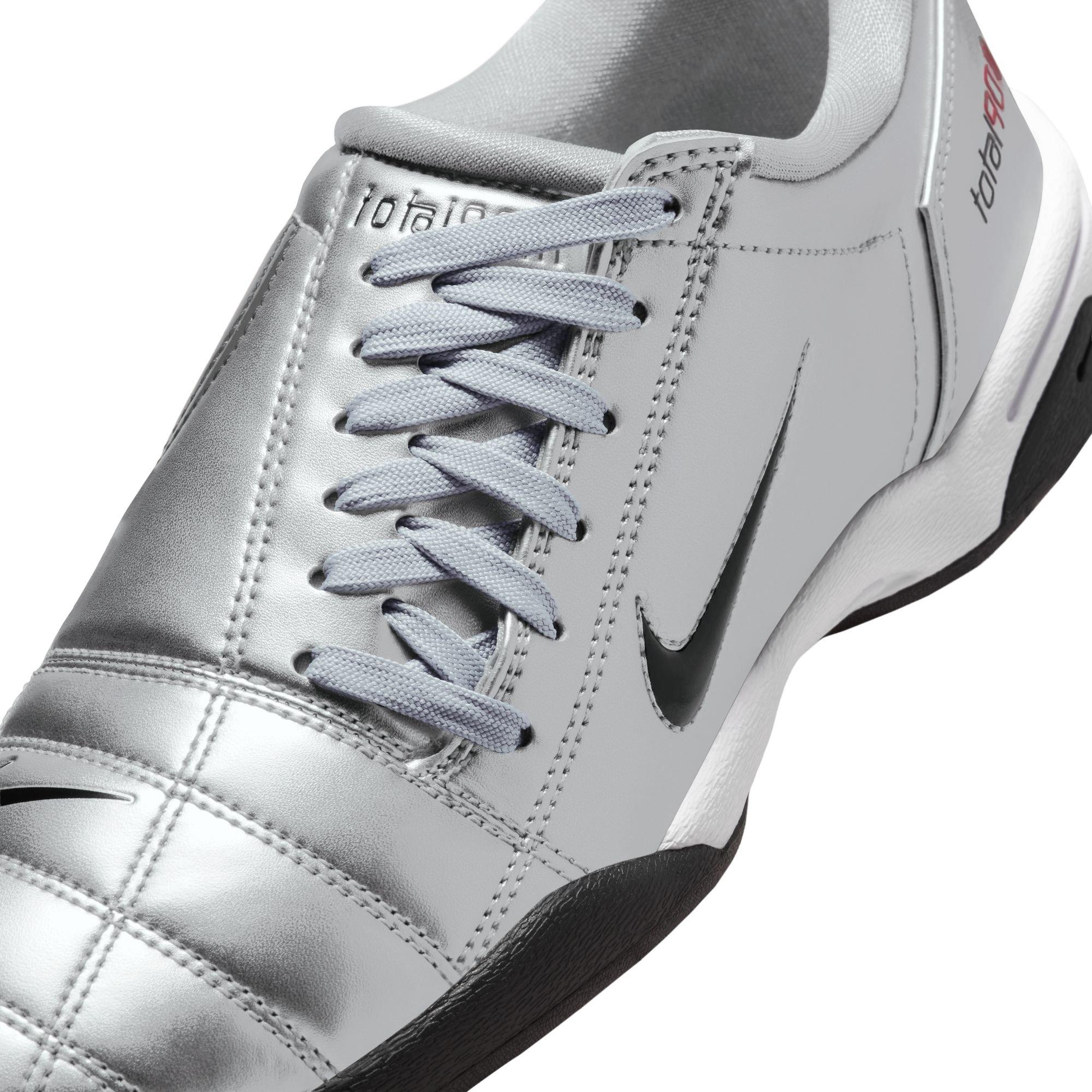 Nike Total 90 Women's Leather Lace Up Casual Shoes - Silver/Black