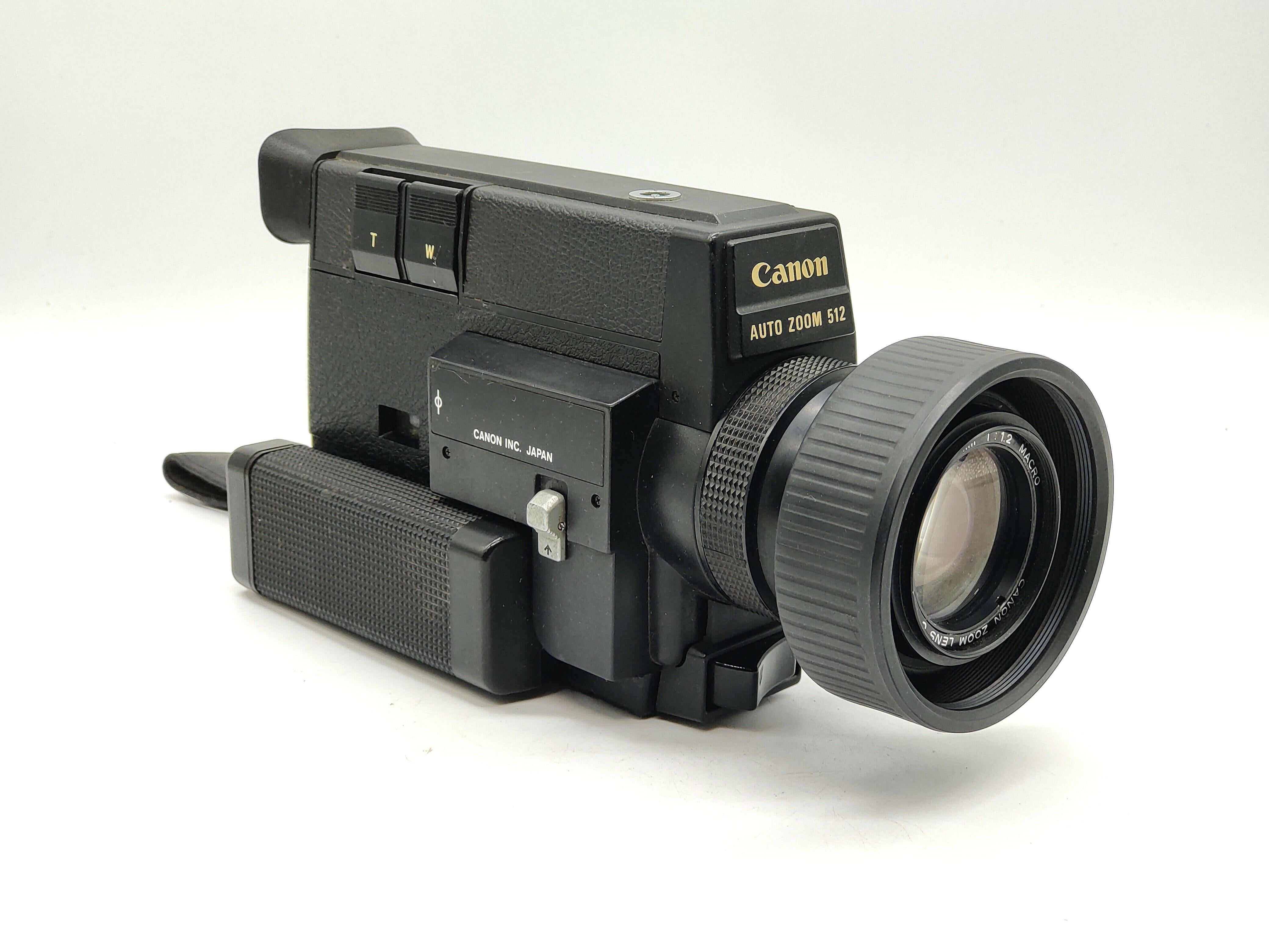 FILM TESTED Canon Auto Zoom 512XL Super-8 movie camera. REWIND