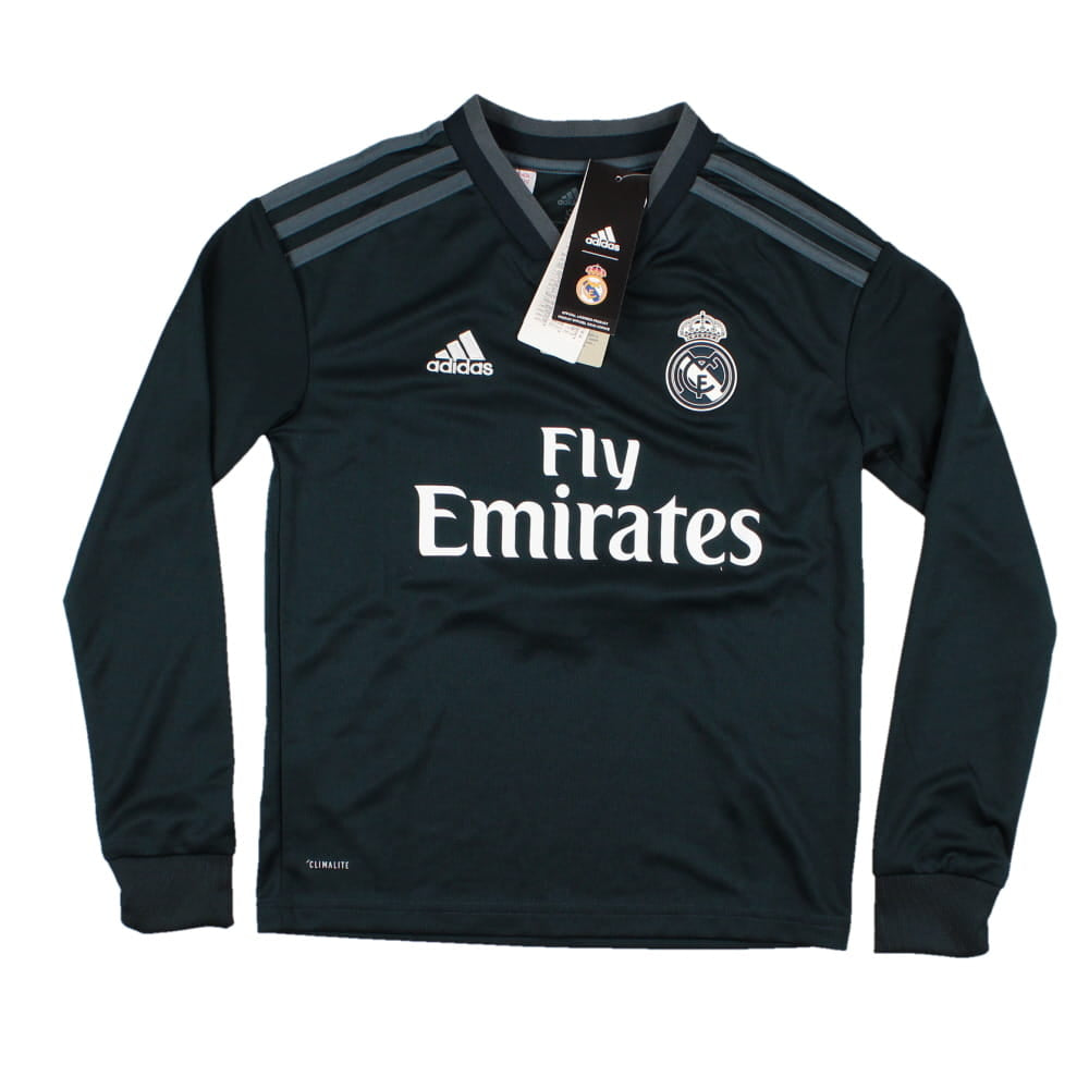 Real Madrid 2018-19 Away Long Sleeve Shirt (Bale #11) (9-10y