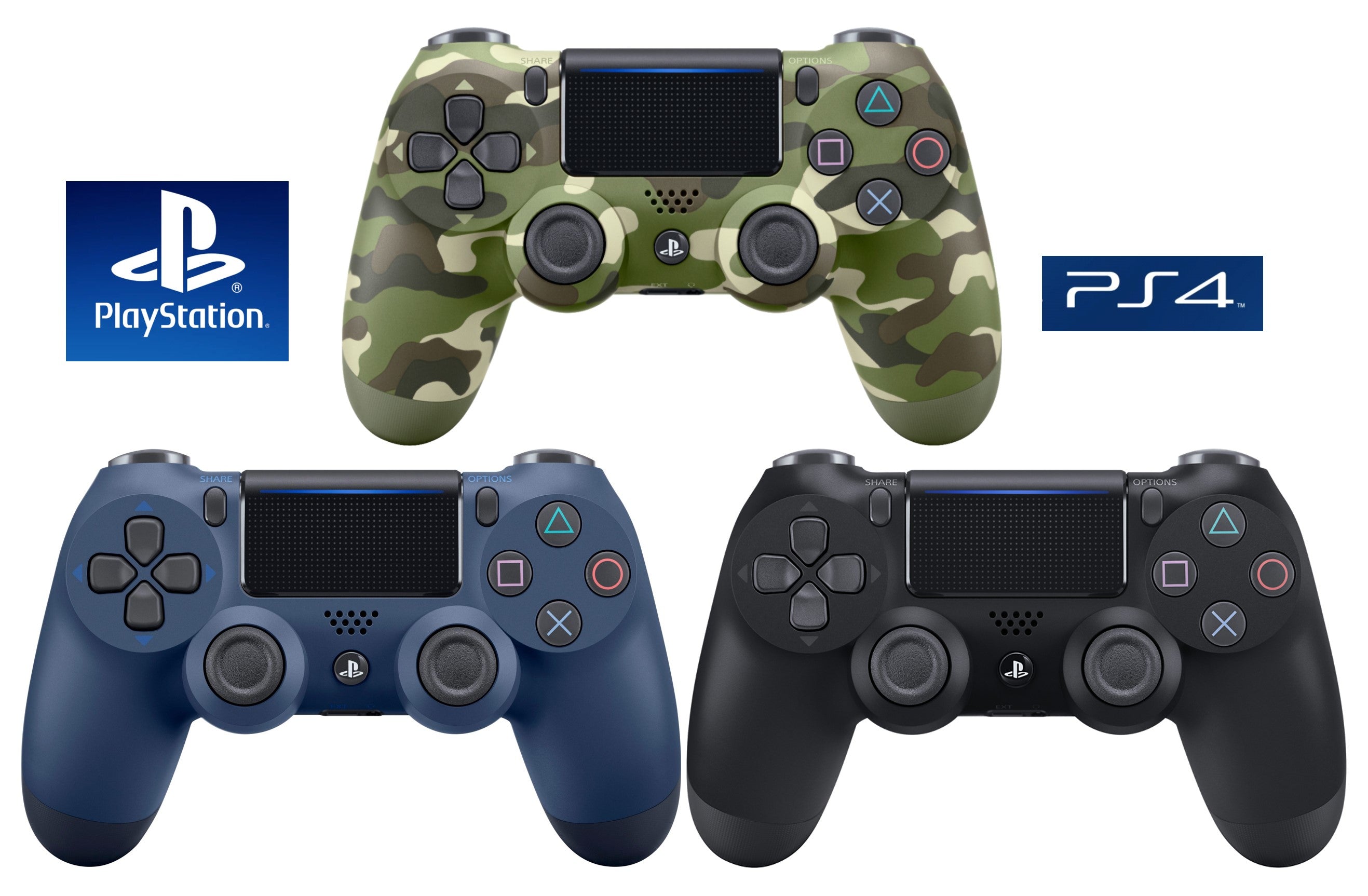 Genuine Sony DUALSHOCK®4 Wireless Controller for PS4™ - Green Camo; Mi