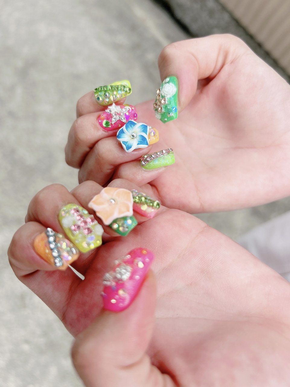 夏/リゾート/ハンド/フラワー/3D - 大曲Hikari Nail⭐︎ﾋｶﾘﾈｲﾙのネイル