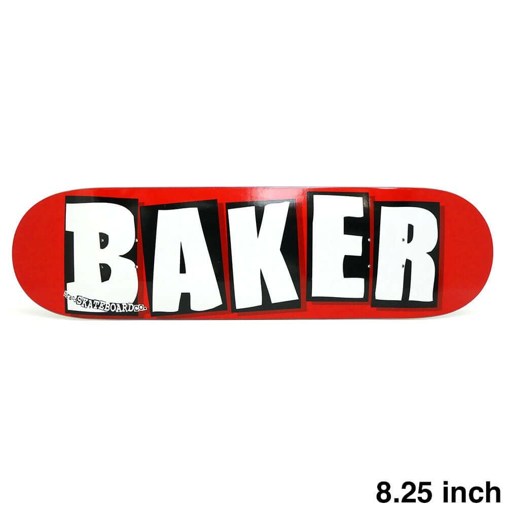 BAKER DECK ベイカー デッキ TEAM BRAND LOGO RED/WHITE 7.5 スケート