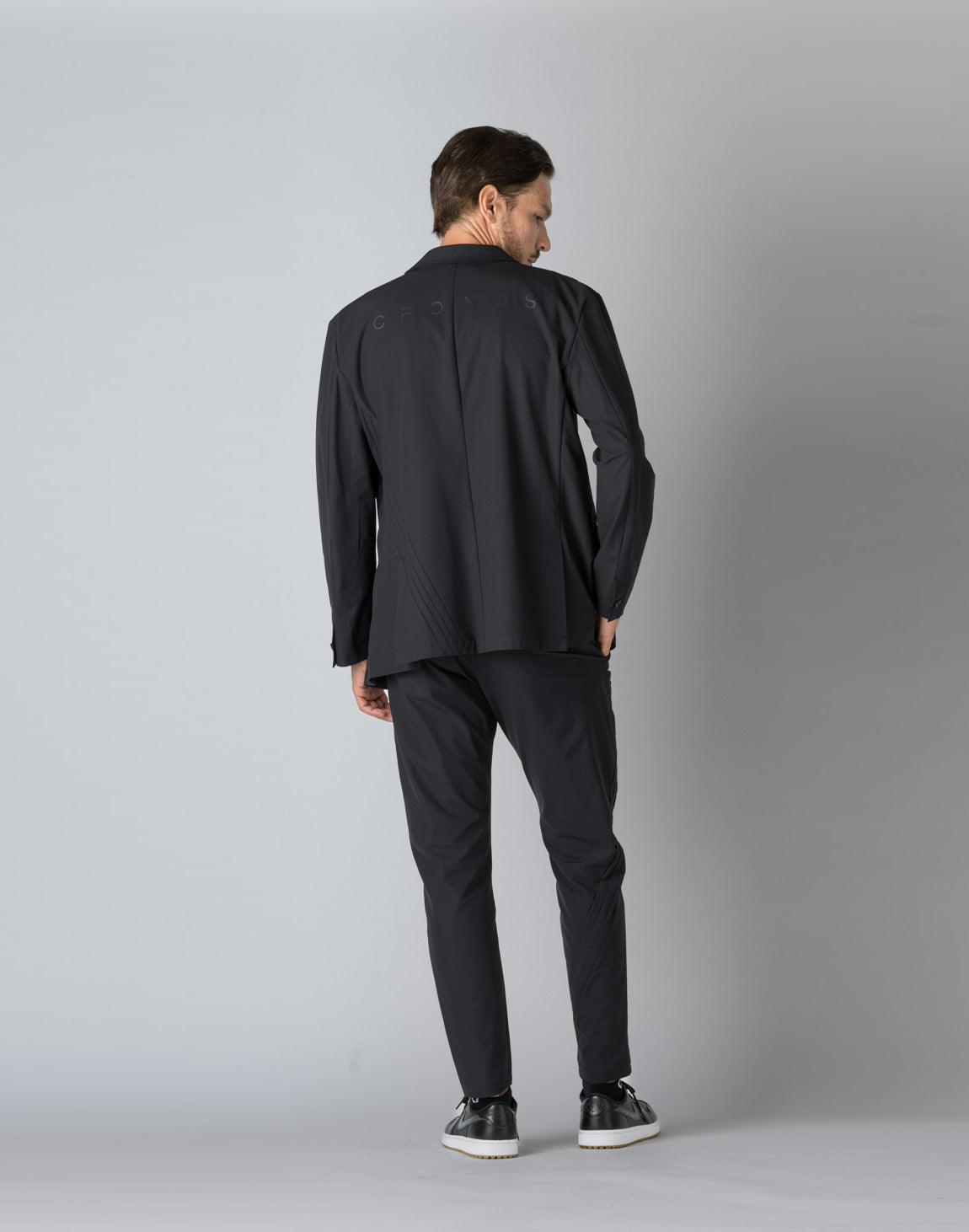 CRONOS BLACK STRIPED JACKET【BLACK×BLACK】