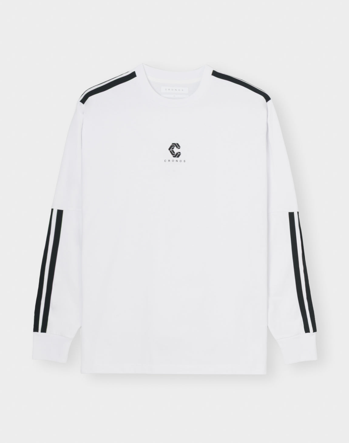 CRONOS TWIN STRIPE L/S TEE【WHITE】
