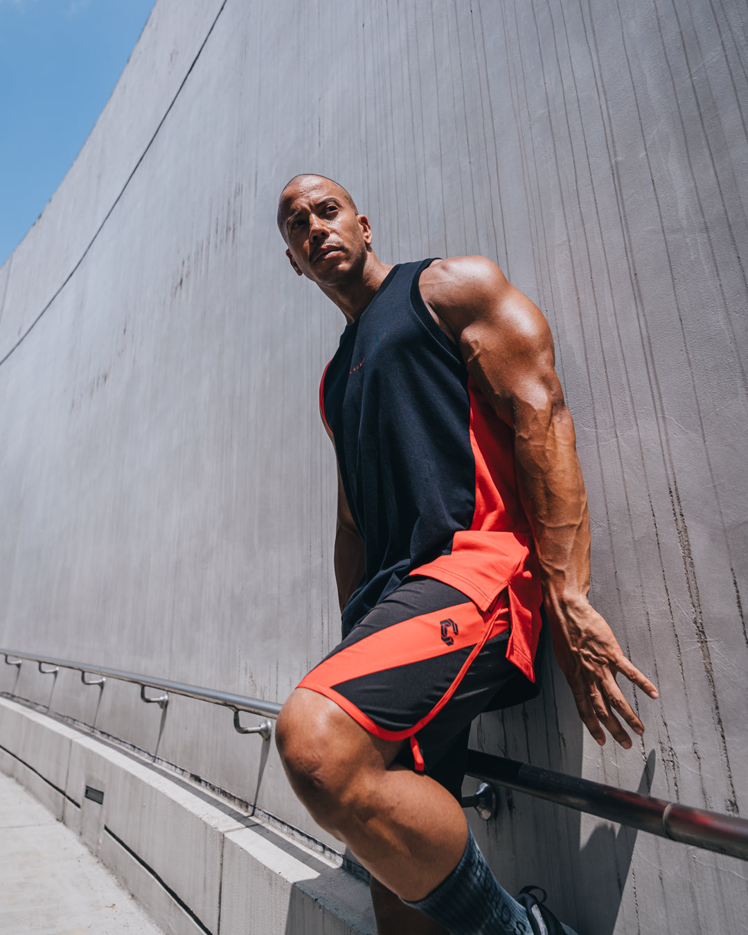 CRONOS SLASH TANK TOP【BLACK×RED】