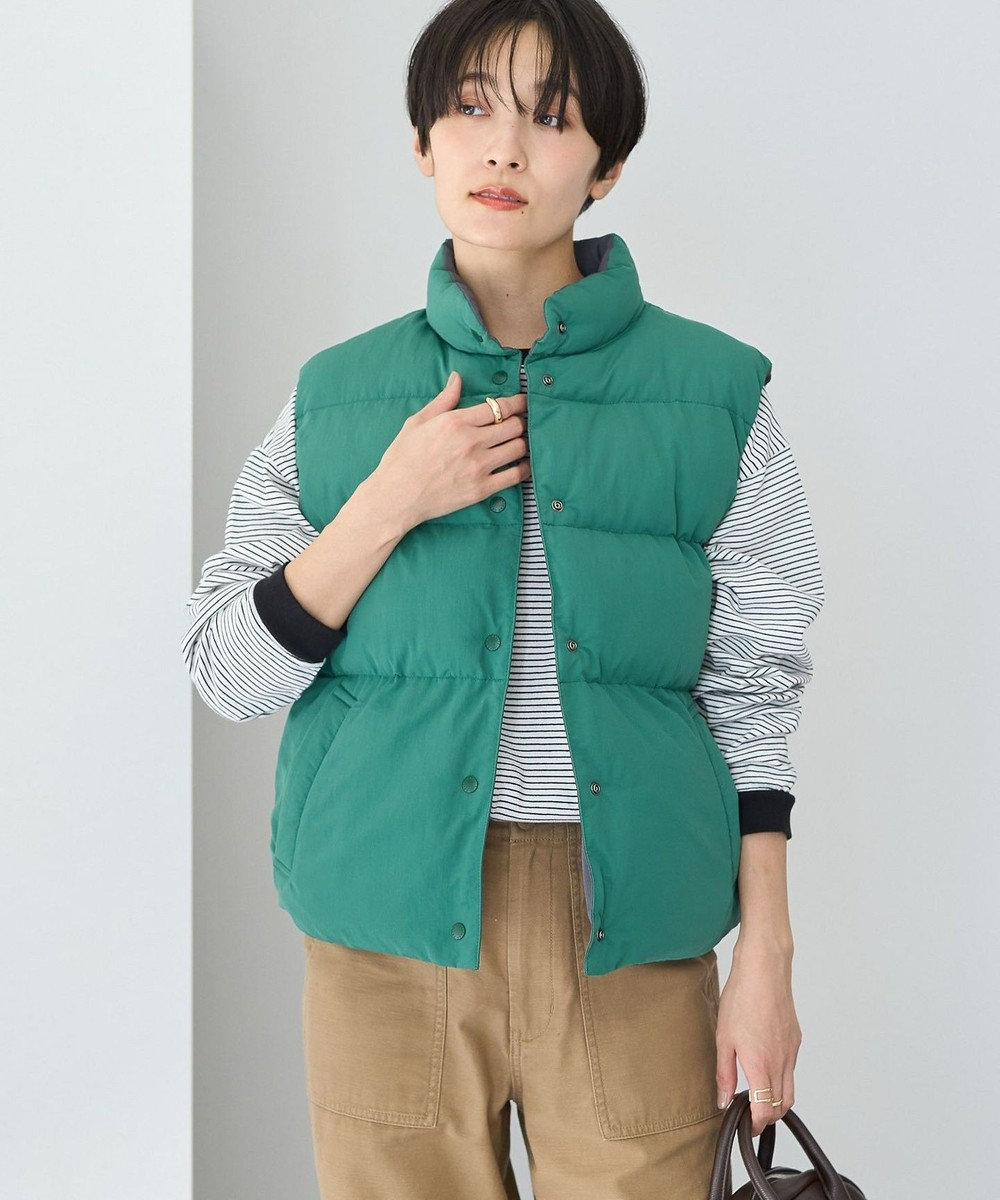 再値下げ チャコット 中綿 リバーシブルベスト 【公式通販】