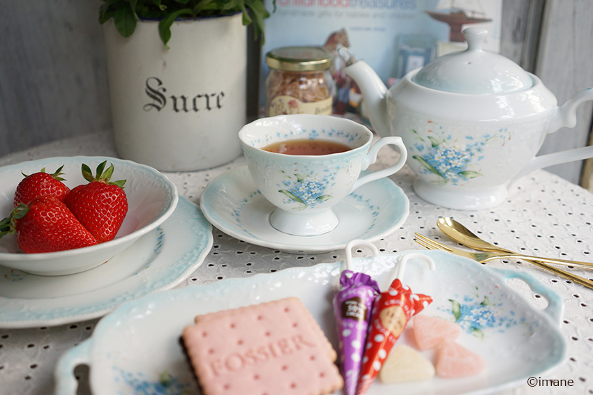 イマン エマ ホーロー ツールスタンド － フレンチカントリーのバラ柄