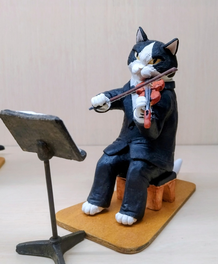 Orchestra Di Cat | 陶製猫アート ネコロジックアーツ 正木卓の作品