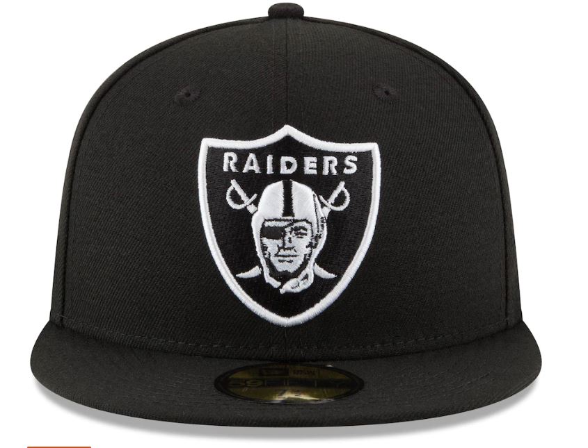 LV Raiders League Black White Fitted Cap - Craze Fashion