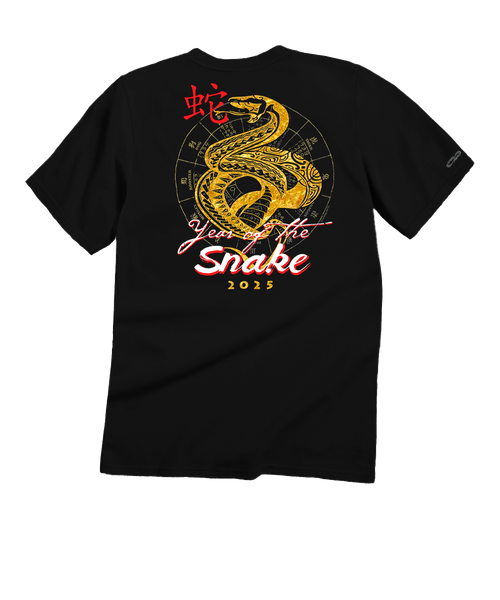 Year of the Snake 2025 T-Shirt | Men's Black Crewneck