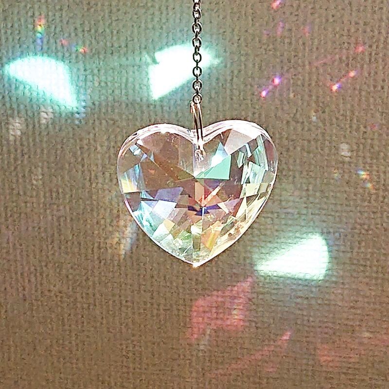 サンキャッチャー スワロフスキー ハート40mm ハートスタンド小 サン